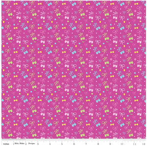 Pink Bows and Shoes - Ballerina Bows by Riley Blake - 100% Cotton Fabric - Rosie's Craft Shop Ltd