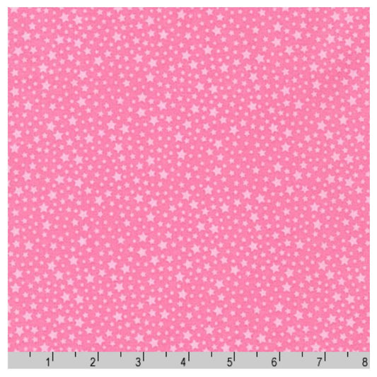 Pink Stars - Happy Little Unicorns By Robert Kaufman - 100% Cotton Fabric - Rosie's Craft Shop Ltd