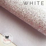 Crystal White Luxury Chunky Glitter Fabric - Classic Collection - Rosie's Craft Shop Ltd