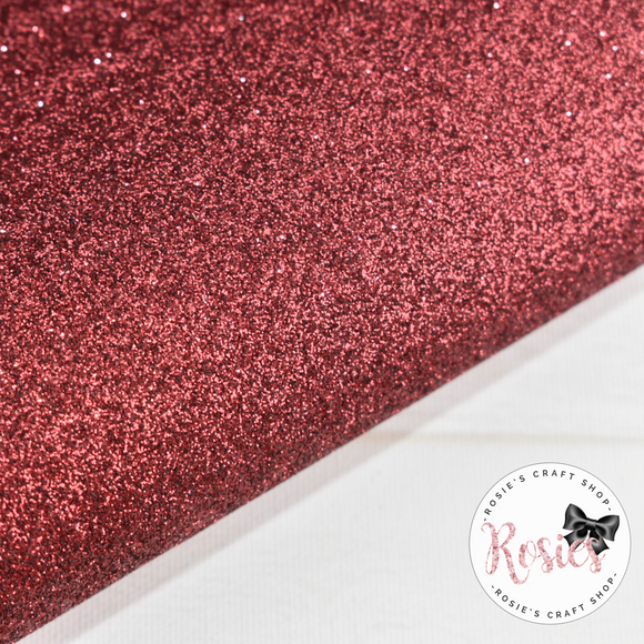 Burgundy Premium Fine Glitter Topped Wool Felt - Rosie's Craft Shop Ltd
