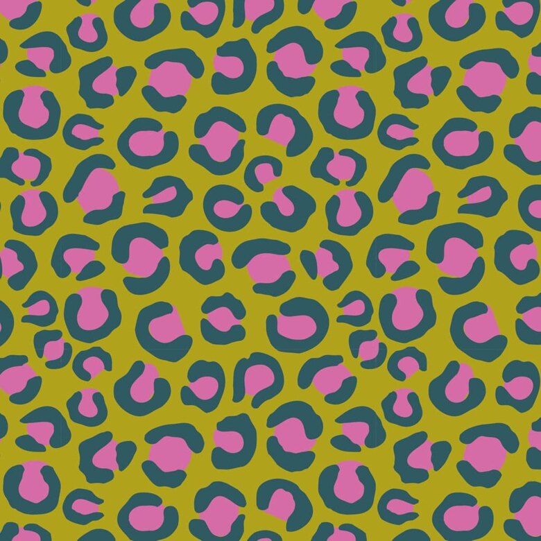 Jungle Animal Print Yellow - Night Jungle - Dashwood Studio Cotton Fabric ✂️ £9 pm *SALE