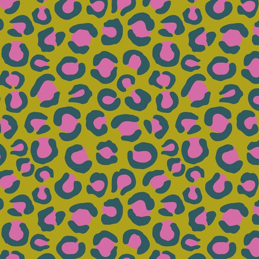 Jungle Animal Print Yellow - Night Jungle - Dashwood Studio Cotton Fabric ✂️ £9 pm *SALE