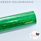 Green Holographic Sparkle Iron On Vinyl HTV - Rosie's Craft Shop Ltd