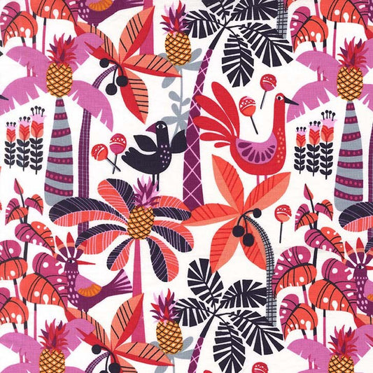Tropical - Shake Your Tailfeather By Michael Miller - 100% Cotton Fabric - Rosie's Craft Shop Ltd