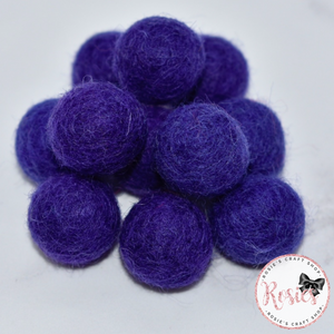 Purple 100% Wool Felt Ball