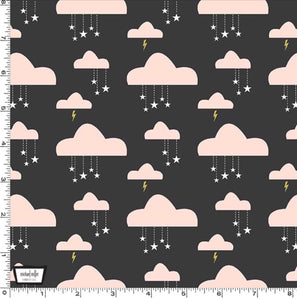 Swinging on a Star Clouds by Michael Miller - 100% Cotton Fabric - Rosie's Craft Shop Ltd