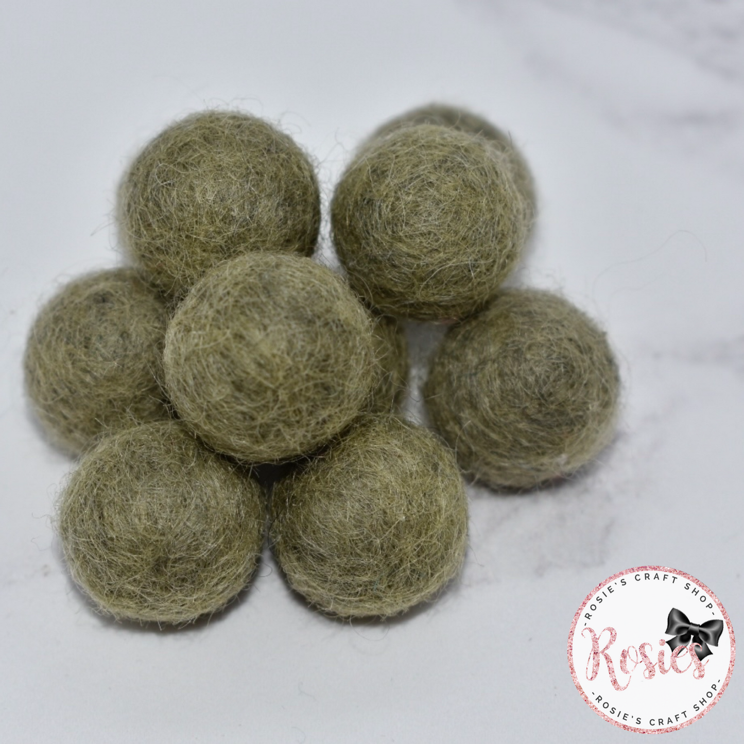 Moss 100% Wool Felt Ball