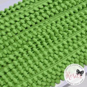 Apple Green Mini Pom Pom Trim - Rosie's Craft Shop Ltd