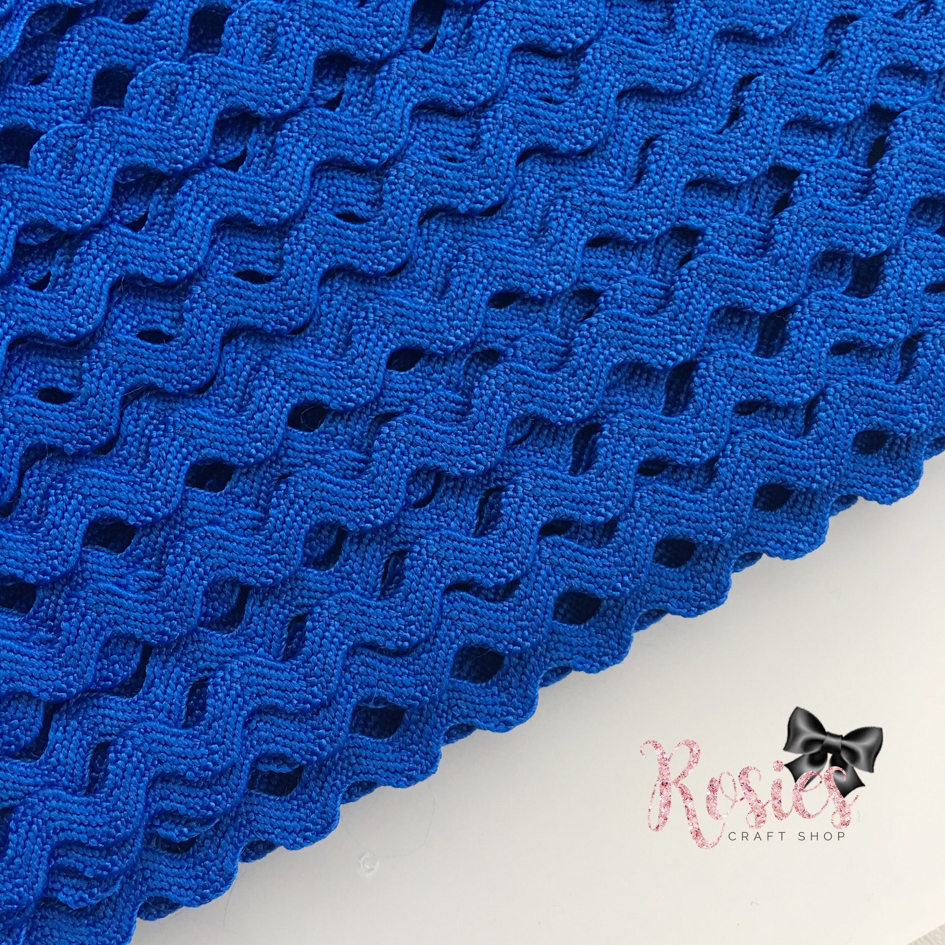 Royal Blue 8mm Ric Rac Trim - Rosie's Craft Shop Ltd