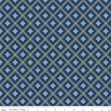 Manor Tile Blue - Liberty Summer House Collection Cotton Fabric