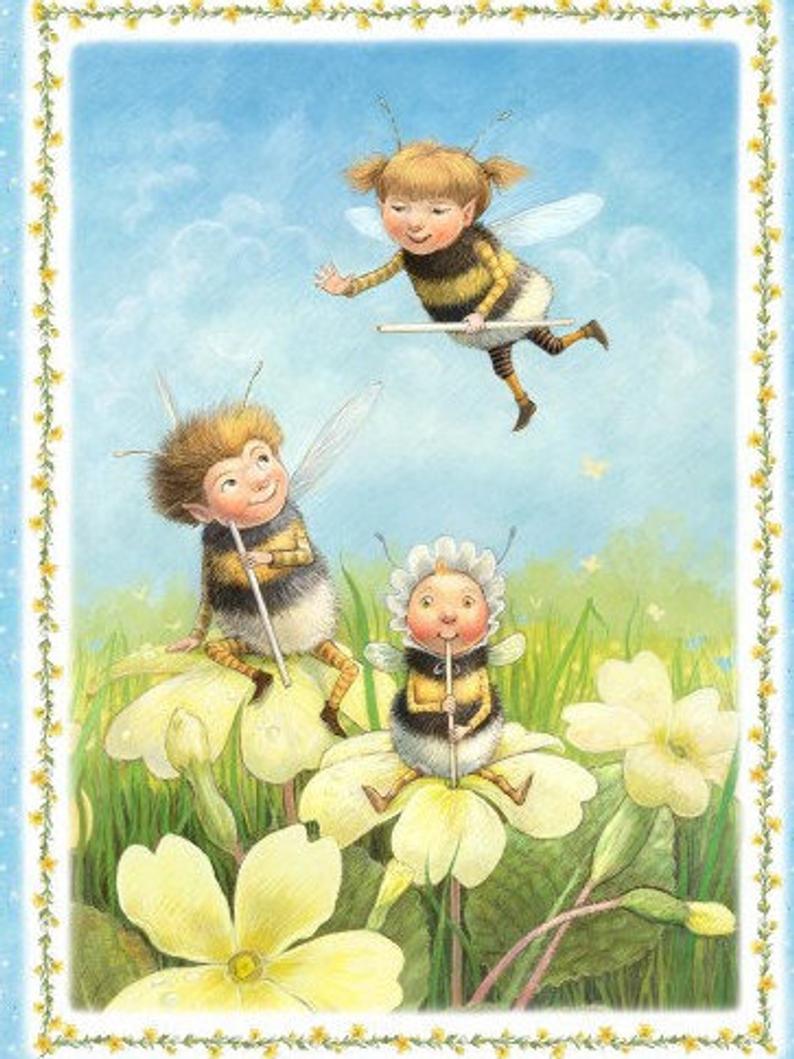 Bumble Bee Panel -  Pixielated - Michael Miller Cotton Fabric ✂️ *SALE*