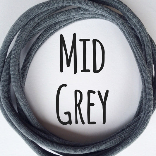 Mid Grey - Dainties by Nylon Headbands - Rosie's Craft Shop Ltd