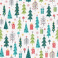 Christmas Trees Multi Coloured with Metallic - Forest Friends - Dashwood Studios Cotton Fabric ✂️ £9 pm *SALE*