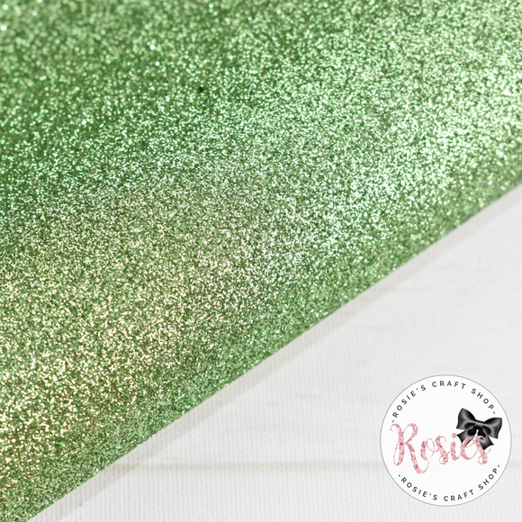Light Green Premium Fine Glitter Topped Wool Felt - Rosie's Craft Shop Ltd