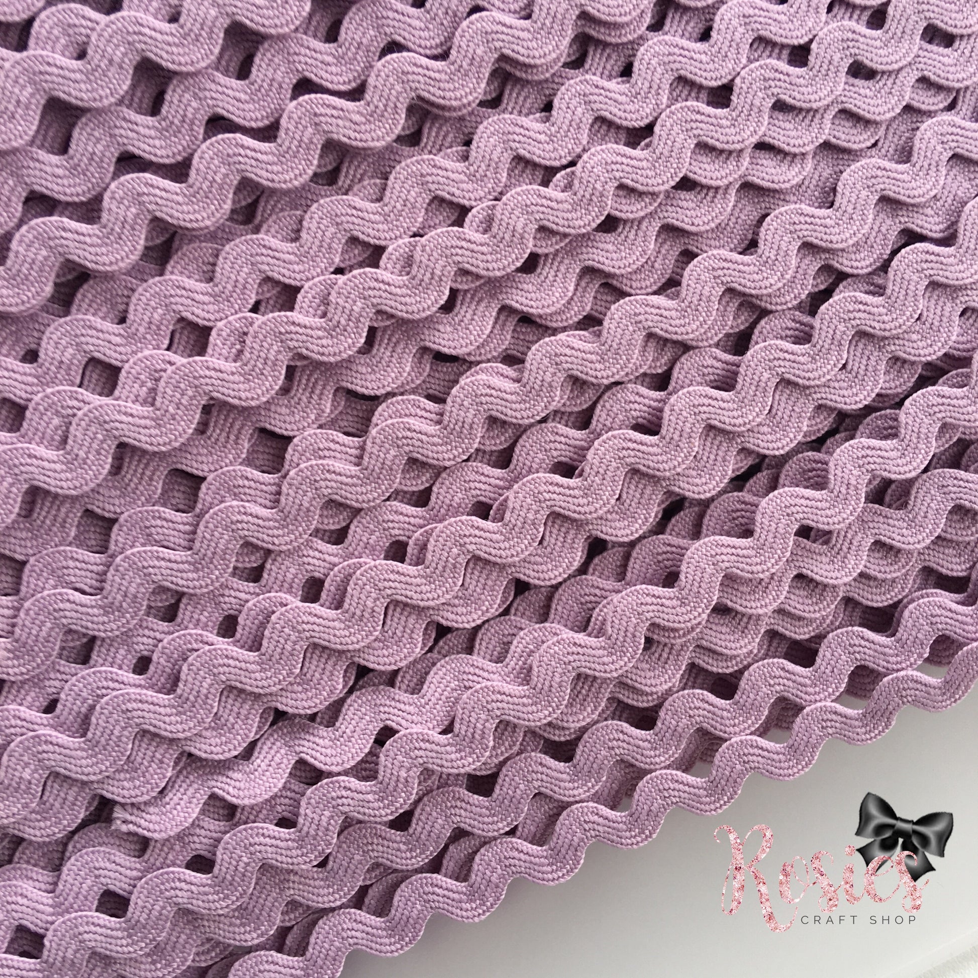 Lilac 8mm Ric Rac Trim - Rosie's Craft Shop Ltd