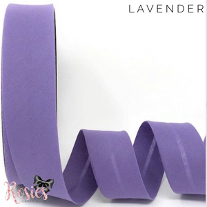 30mm Lavender Plain Polycotton Bias Binding - Rosie's Craft Shop Ltd