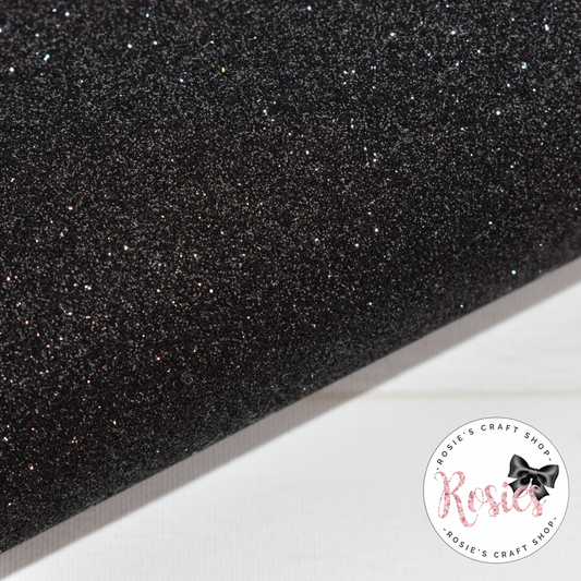 Black Premium Fine Glitter Topped Wool Felt - Rosie's Craft Shop Ltd