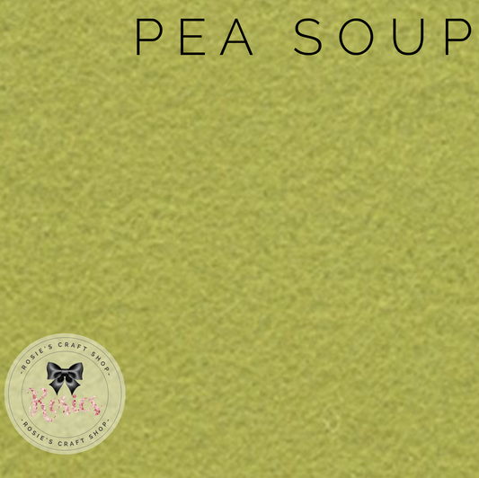 Pea Soup Wool Blend Felt - Rosie's Craft Shop Ltd
