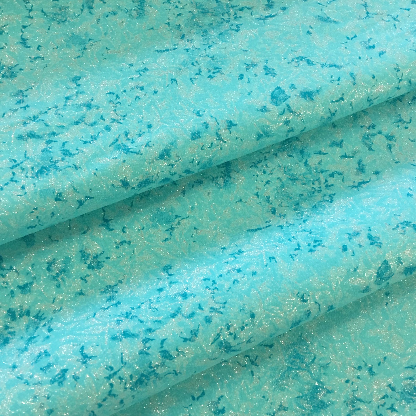 Aqua Glitter Fairy Frost By Michael Miller - 100% Cotton Fabric - Rosie's Craft Shop Ltd