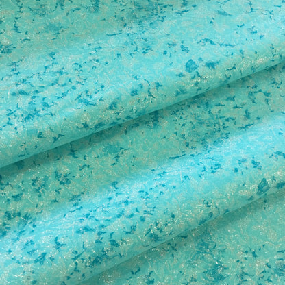 Aqua Glitter Fairy Frost By Michael Miller - 100% Cotton Fabric - Rosie's Craft Shop Ltd
