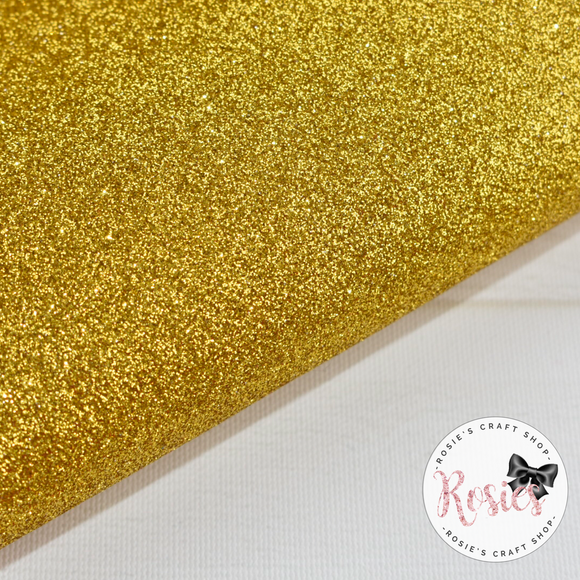 Gold Premium Fine Glitter Topped Wool Felt - Rosie's Craft Shop Ltd
