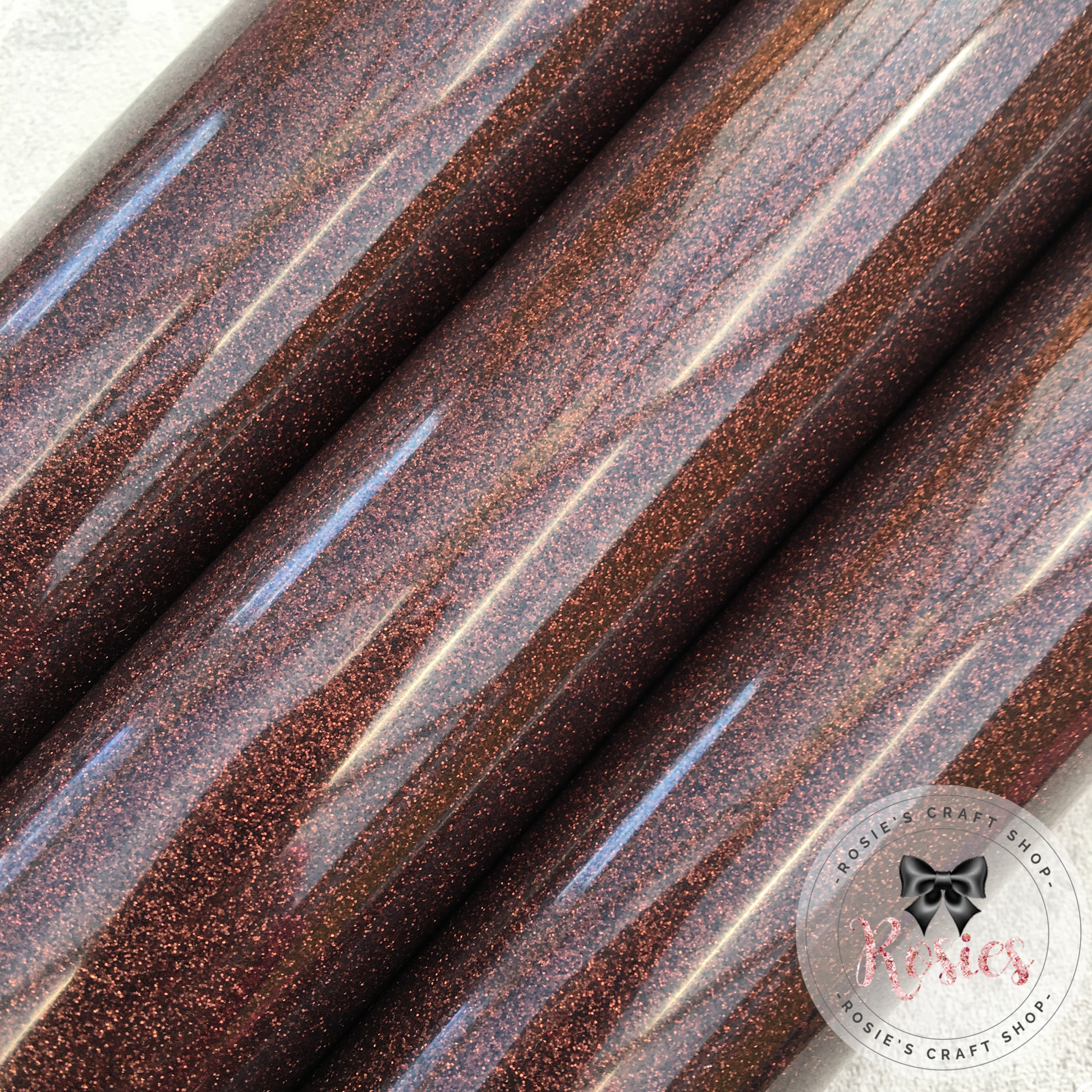 Brown Glitter Iron On Vinyl HTV - Rosie's Craft Shop Ltd