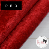 Red Crushed Velvet Fabric Felt - Rosie's Craft Shop Ltd