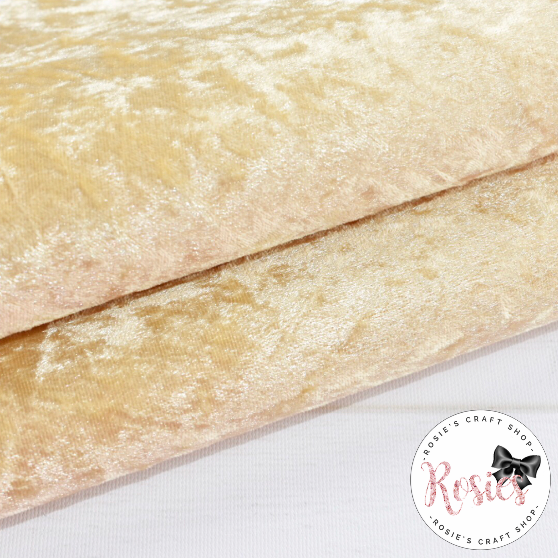 Gold Crushed Velvet Fabric Felt - Rosie's Craft Shop Ltd