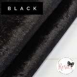 Black Crushed Velvet Fabric Felt - Rosie's Craft Shop Ltd