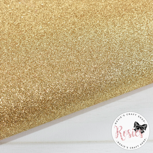 Light Gold Premium Fine Glitter Topped Wool Felt - Rosie's Craft Shop Ltd