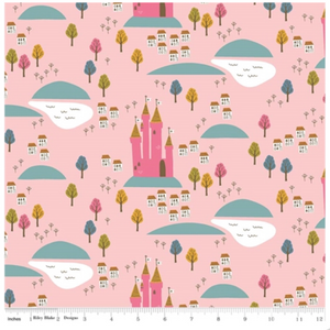 Light Pink Guinevere Castle Princess - Guinevere by Riley Blake - 100% Cotton Fabric - Rosie's Craft Shop Ltd