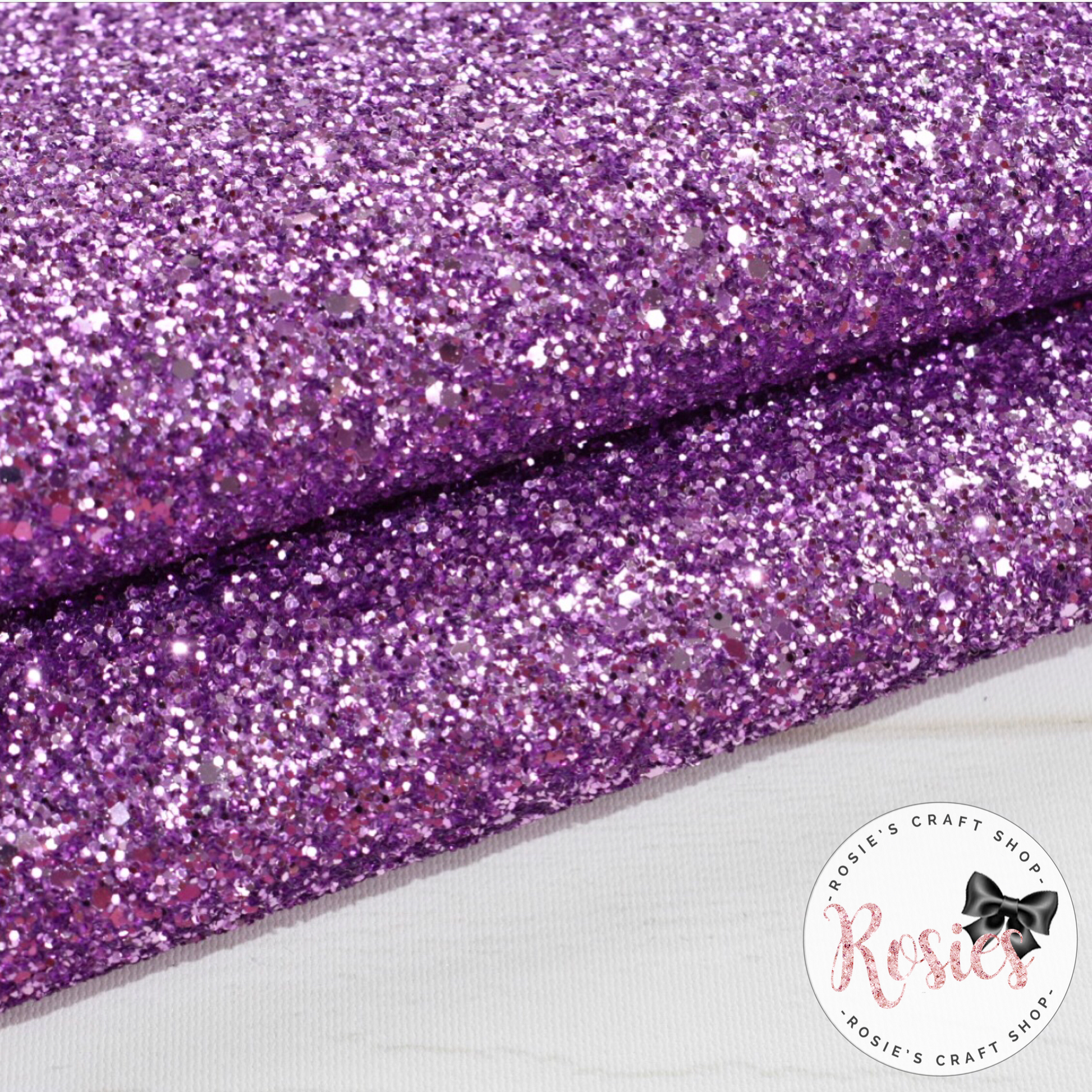 Lilac Chunky Glitter Fabric - Luxury Core Collection - Rosie's Craft Shop Ltd