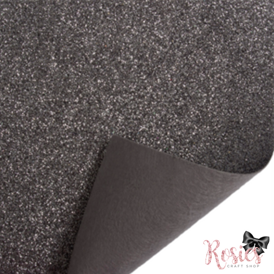 Pewter Fine Glitter Acrylic Felt Fabric - Rosie's Craft Shop Ltd