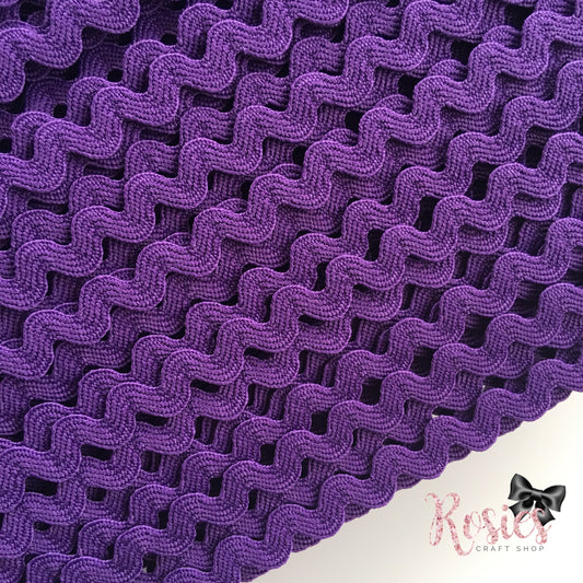 Purple 8mm Ric Rac Trim - Rosie's Craft Shop Ltd
