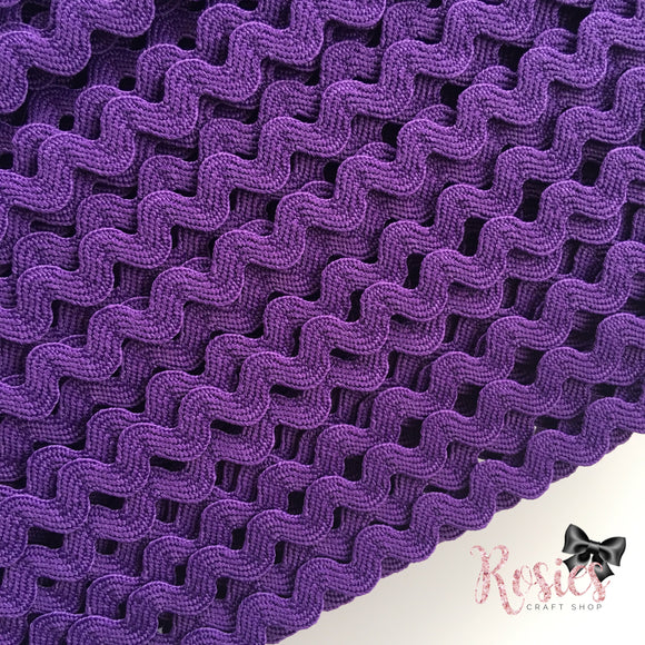 Purple 8mm Ric Rac Trim - Rosie's Craft Shop Ltd