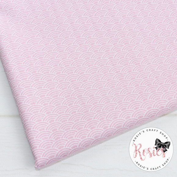 Waves on Pink - Ella Bella Ballerina Extra Wide 100% Cotton Fabric - Rosie's Craft Shop Ltd