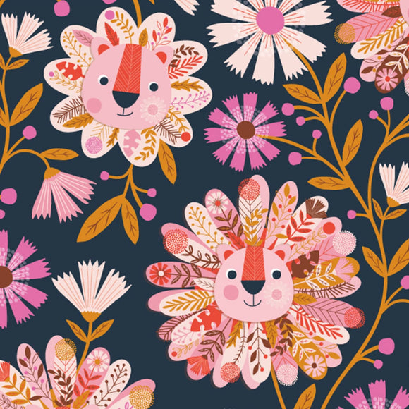 Lion Faces - Dandelion Jungle - Dashwood Studio Cotton Fabric ✂️