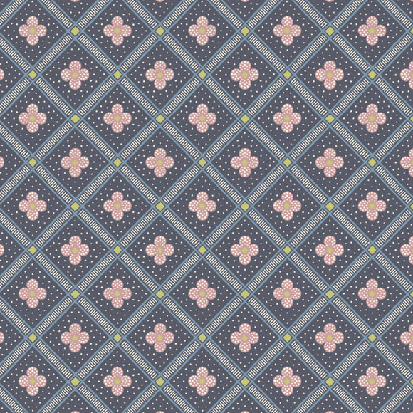 Manor Tile Grey - Liberty Summer House Collection Cotton Fabric