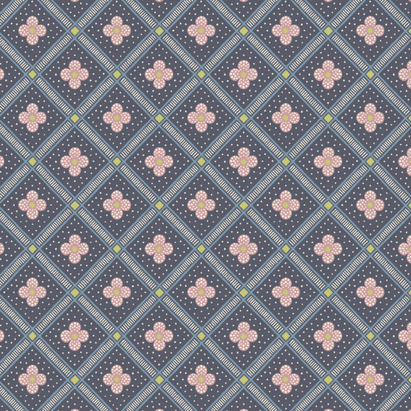 Manor Tile Grey - Liberty Summer House Collection Cotton Fabric
