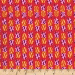 Sangria Pink Pineapples - Party Like A Pineapple - Michael Miller Cotton Fabric ✂️ £4 pm *SALE*