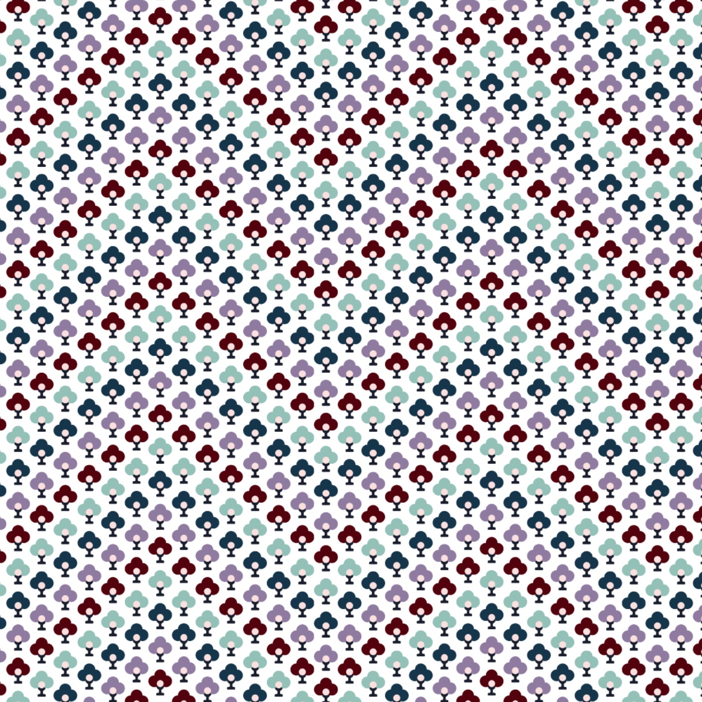 Topiary Chevron Purple - Liberty Summer House Collection Cotton Fabric