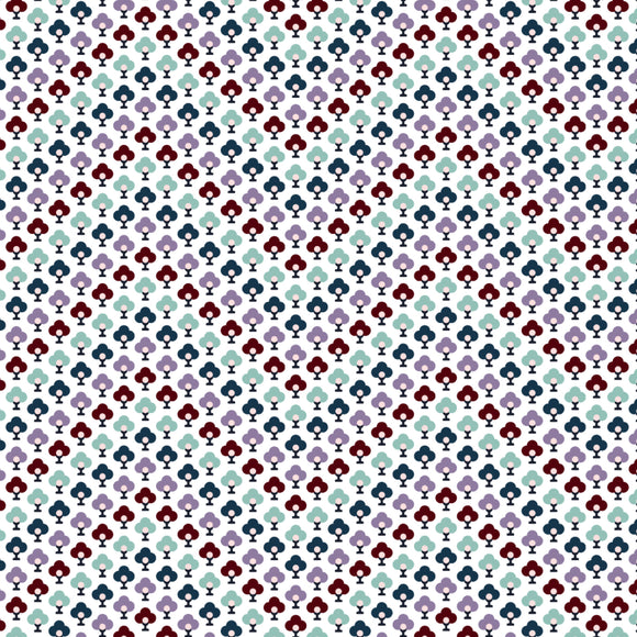 Topiary Chevron Purple - Liberty Summer House Collection Cotton Fabric
