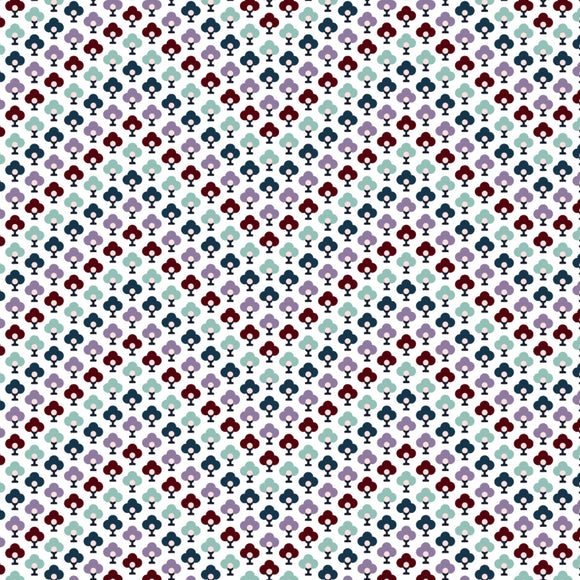 Topiary Chevron Purple - Liberty Summer House Collection Cotton Fabric