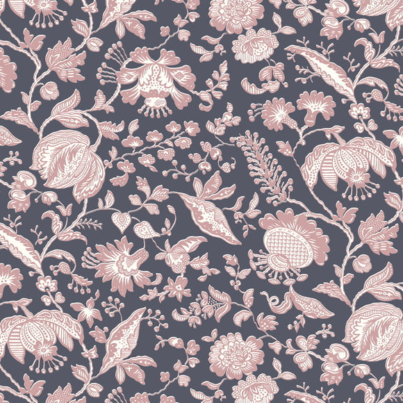 Victoria Floral Grey - Liberty Summer House Collection Cotton Fabric